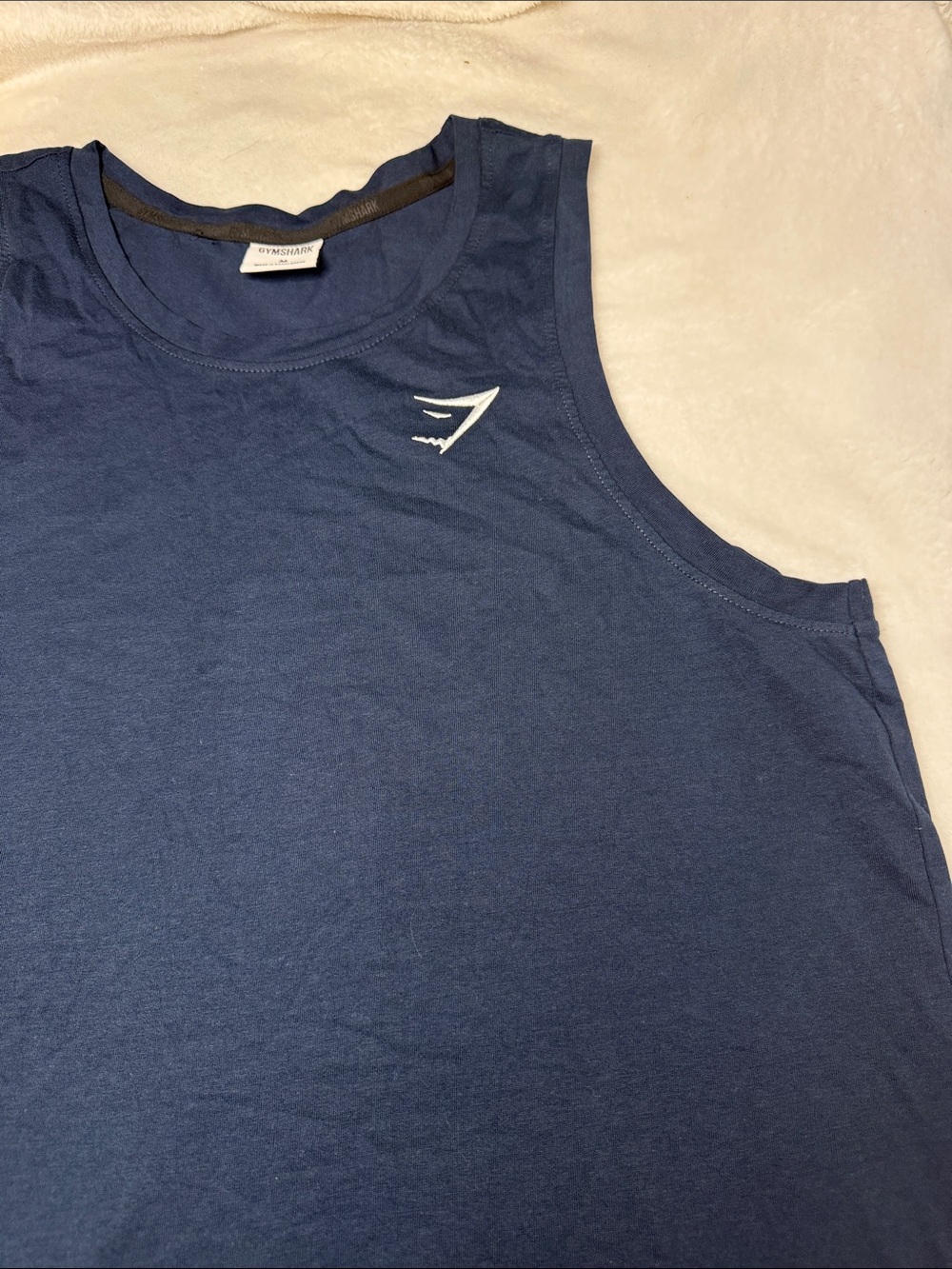 Gymshark Men's Navy Blue Tank Top - Picture 2 of 5
